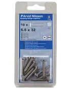Arvid Nilsson Pladeskrue A4 5,5 x 32 mm 10-pak