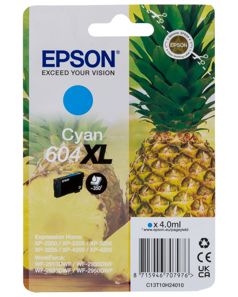 Epson Blæk single 604XL - blå/cyan