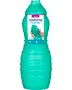 700 ml turkis plastik vandflaske med ergonomisk greb, skruelåg og lækagesikker, stødresistent konstruktion. Etiket med produktinformation og billede af hånd, der holder flasken.
