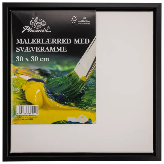 Svävarram målarduk 30x30 cm svart