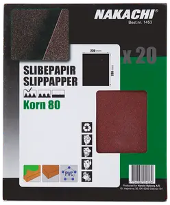 Slippapper 20 st K80 mellan