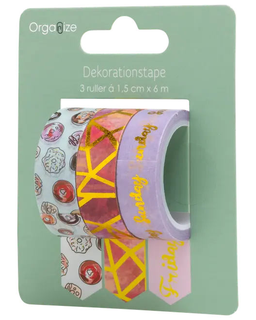 Washitejp 3 rullar 15 mm x 5 m