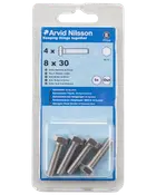 Arvid Nilsson Sætskrue A4 M8 x 30 mm 4 stk.