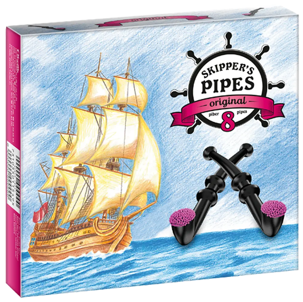 Skipper’s Pipes lakridspiber – Original 8-pak