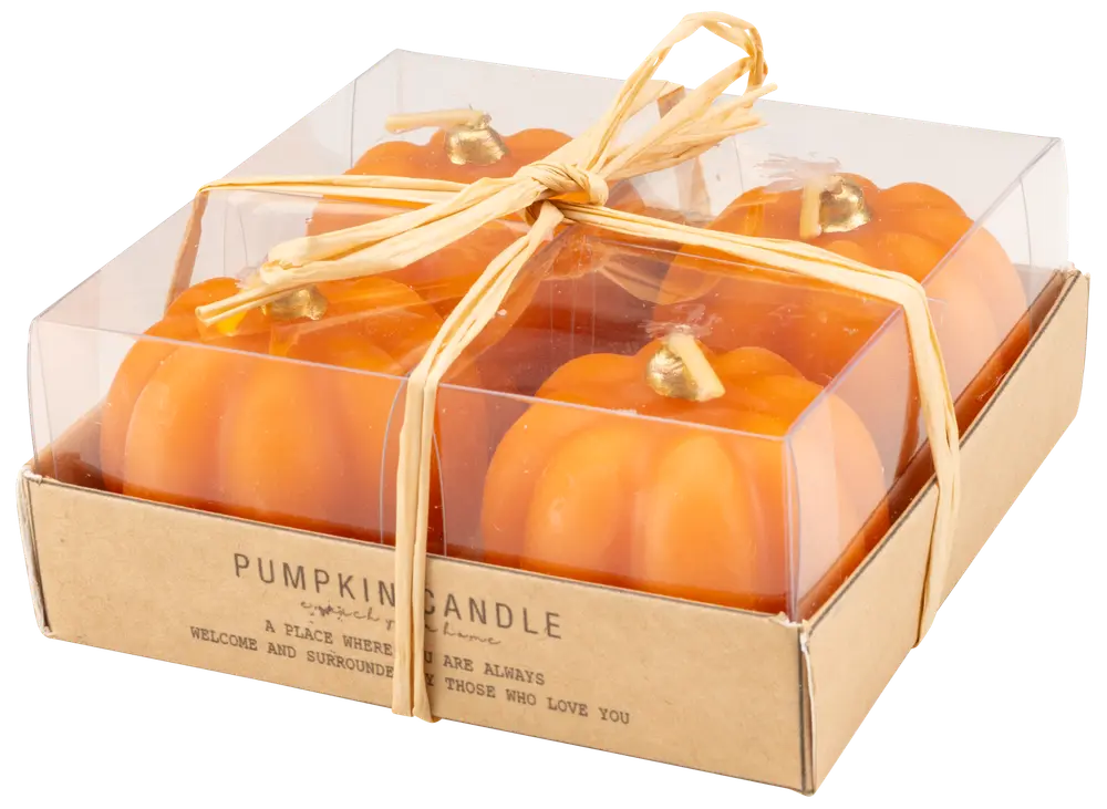 Halloweenljus pumpa 4-pack 