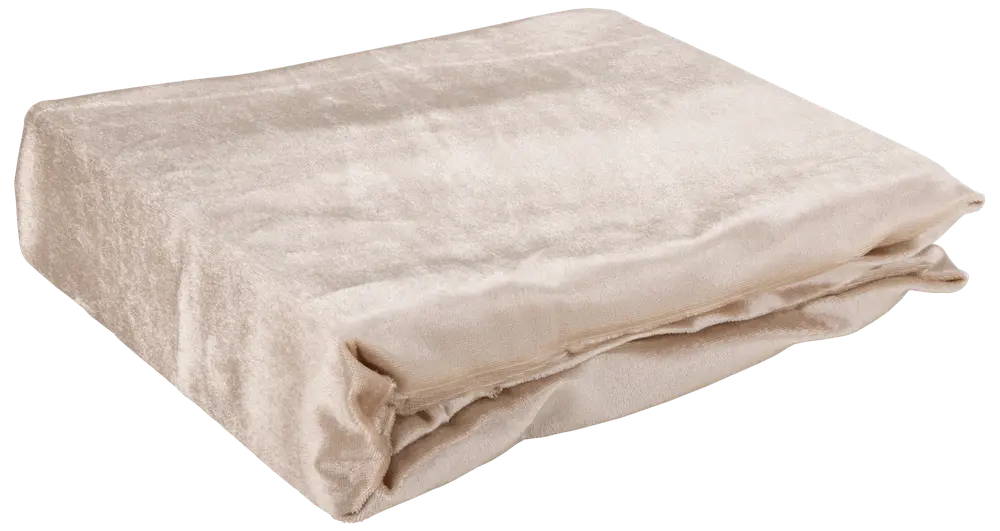 Vikt beige sammetsfilt med mjuk, plyschig yta. Filten är tjock och mysig, perfekt för värme och komfort. Passar säng eller soffa, maskintvättbar.