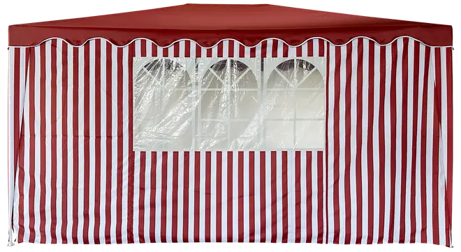 Sidovägg 4m med fönster - Röd/vit