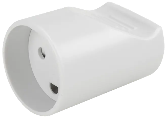 Forlængerled rund - hvid