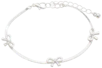 Armband med rosetter - silver