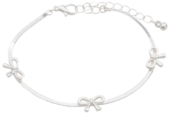 Armbånd med sløjfer - sølv