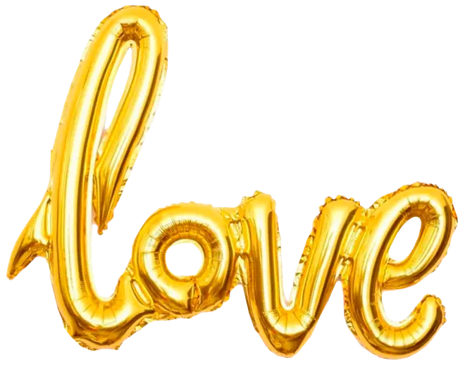 Folieballon 71 cm Love - Guld
