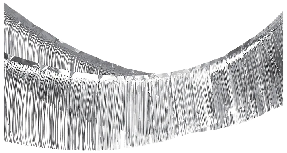 Glittergirlang 4 meter - silver