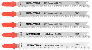 Mitsutomo Stiksavsklinger træ 8-12T 5 stk.