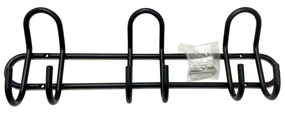 Klädhängare med 3 krokar - Svart