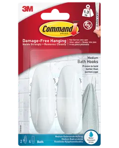 Command™ Designkrok våtrum - Medium 2-pack