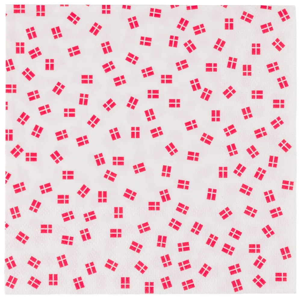 Dannebrog servietter 20-pak assorterede varianter