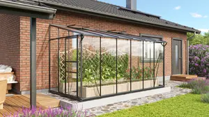 Växthus Ida 7800 svart/glas