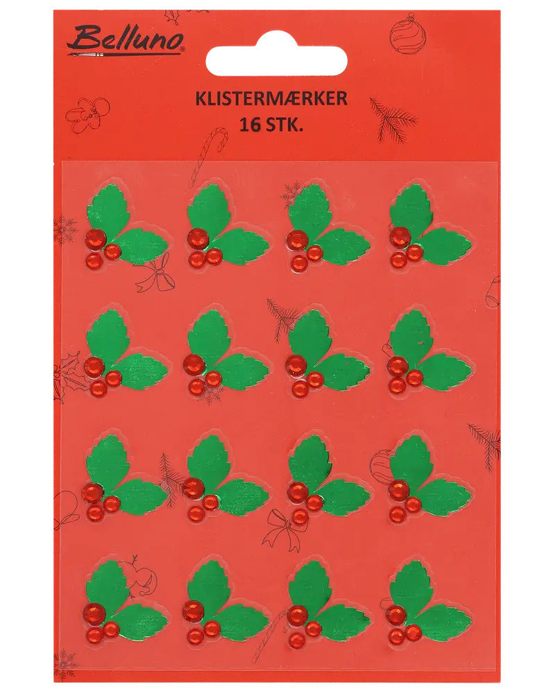 Klistermärken jul hagtorn 12 st