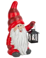 Santa petit tomte med lanterna
