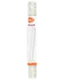 Gennemsigtig 30 cm plastlineal med sorte centimeter-markeringer, pakket i hvidt papemballage.