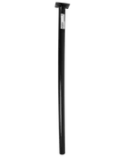 Sort metalforlængerstang med monteringsplade i toppen, cylindrisk form, velegnet til at støtte strukturer eller armaturer, holdbar overflade, cirka en meter lang.