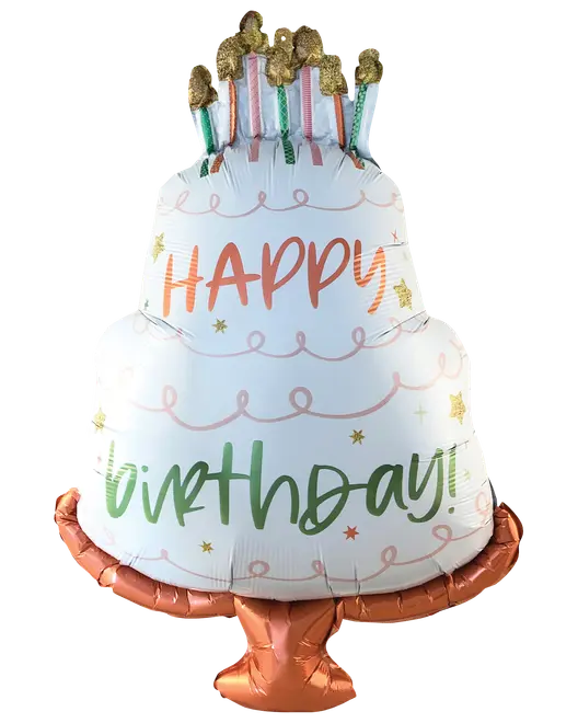 Folieballon 33 cm - Happy birthday kage