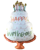Folieballong 33 cm - Happy birthday tårta