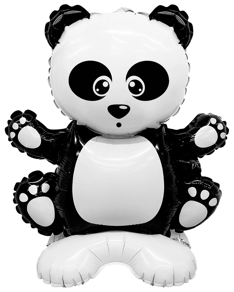 Folieballong på fot 40 cm - Panda