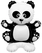 Folieballon på fod 40 cm - Mini panda
