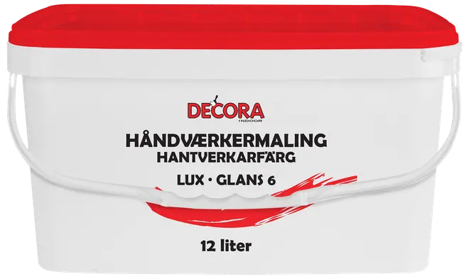 Decora Håndværkermaling Lux 12 L glans 6 - hvid