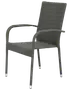 CADIZ stapelbar stol i rotting - grå