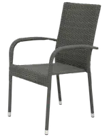 CADIZ stapelbar stol i rotting - grå