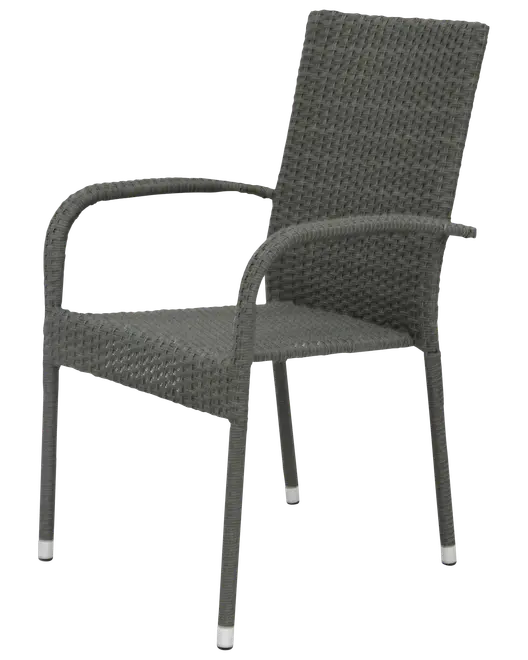 CADIZ stapelbar stol i rotting - grå