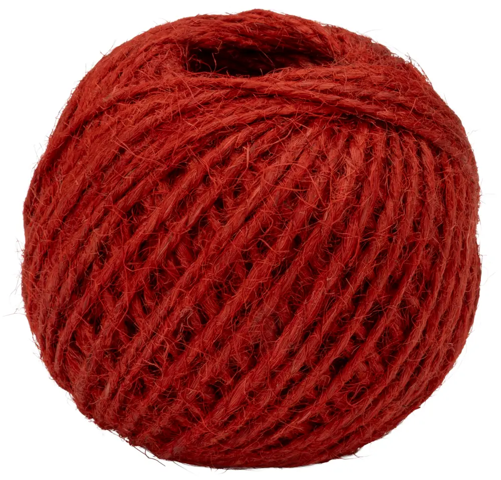 Jutegarn röd - 35 meter