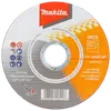 Makita skæreskive til rustfrit stål, 115x1,2x22,23mm, til vinkelsliber. Maksimal hastighed 13.300 omdr./min. Med sikkerhedspiktogrammer og produktspecifikationer på etiketten.