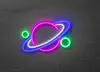 BRIGHT DESIGN Neonskilt Planet H. 28 x B. 40 cm