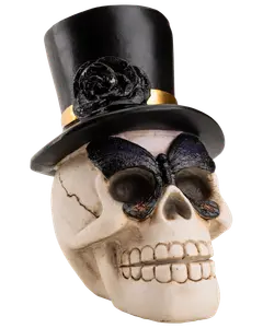 Döskalle med hatt
