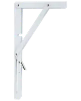 Fällbar hyllplanskonsol 300 x 155 mm - Vit