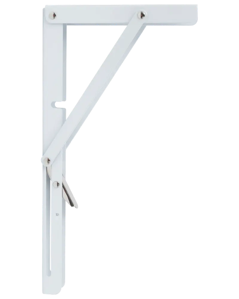 Fällbar hyllplanskonsol 300 x 155 mm - Vit