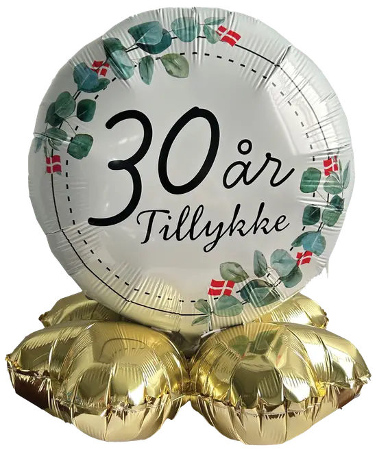 Folieballon på fod Ø35 - 30 år