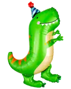Folieballon 70 cm - Dino med hat