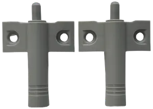 Ljuddämpande gångjärn 2 st - grå