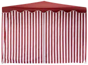 Sidovägg 3m utan fönster - Röd/vit