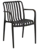 Milano stapelbar stol svart