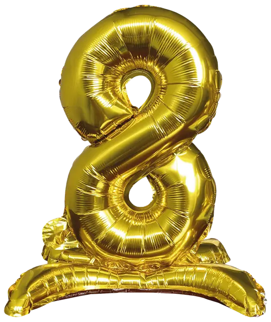 Folieballon Guld 70 cm - Nr 8