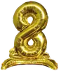 Folieballon Guld 70 cm - Nr 8