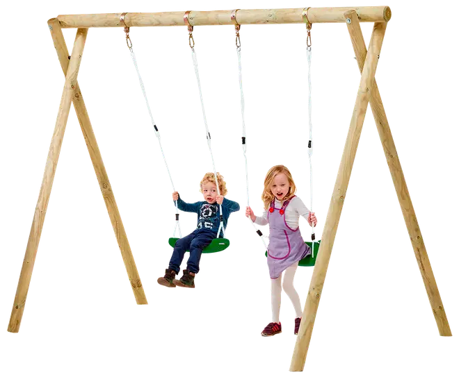 Nordic Play Active Gyngestativ i træ til 2 gynger