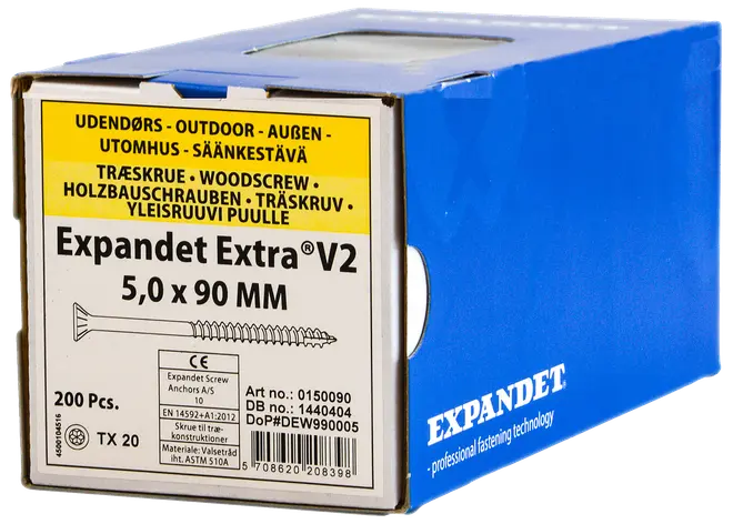 Spånskruv 5X90 mm Tx20 200 st