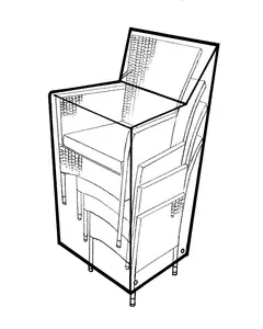 Stolsöverdrag 117x66x63cm svar