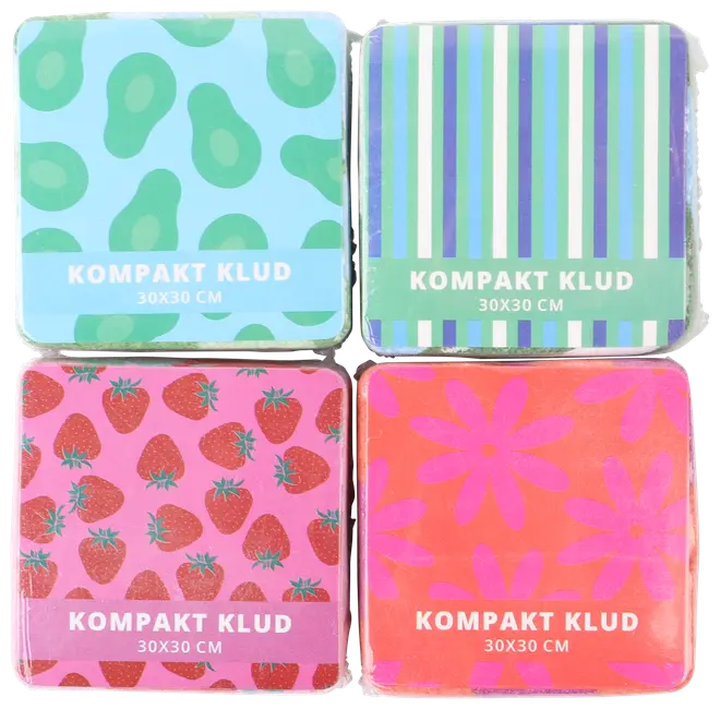 Komprimeret klud med print